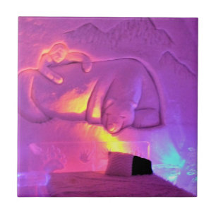 Carreau Salle d'ours polaire à l'Hôtel de Glace, Québec, C