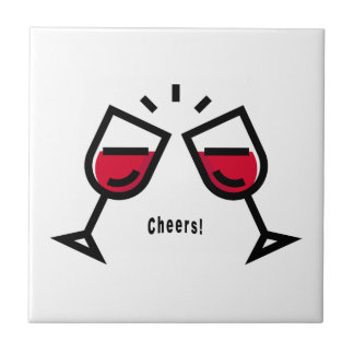 Carreau Salutations Avec Vins Rouge Cute Design