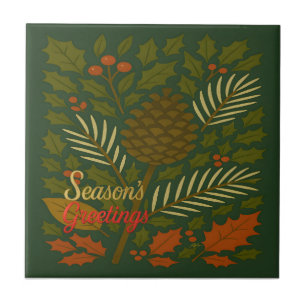 Carreau Salutations de la saison des vacances d'automne et