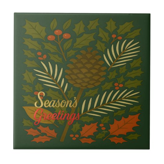 Carreau Salutations de la saison des vacances d'automne et (Devant)