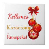 Carreau Salutations de Noël hongrois (Devant)