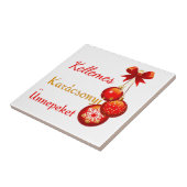 Carreau Salutations de Noël hongrois (Côté)