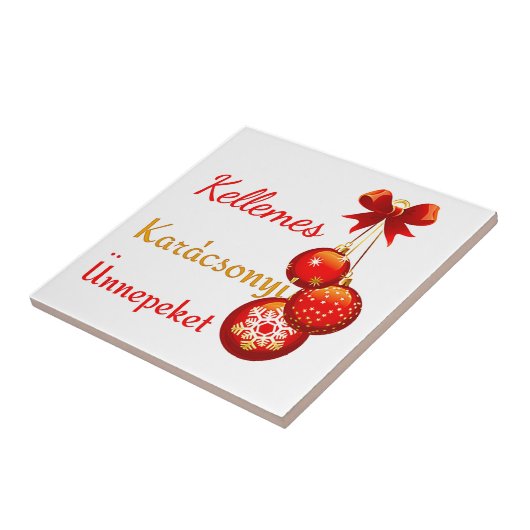 Carreau Salutations de Noël hongrois (Côté)