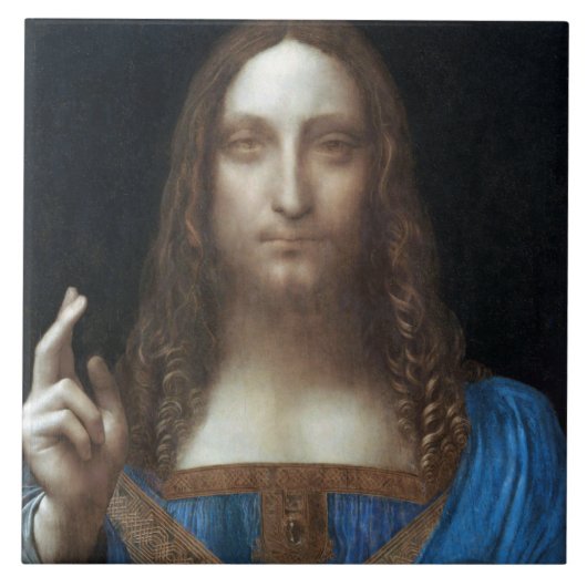 Carreau Salvator Mundi, Jésus-Christ, Léonard de Vinci (Devant)