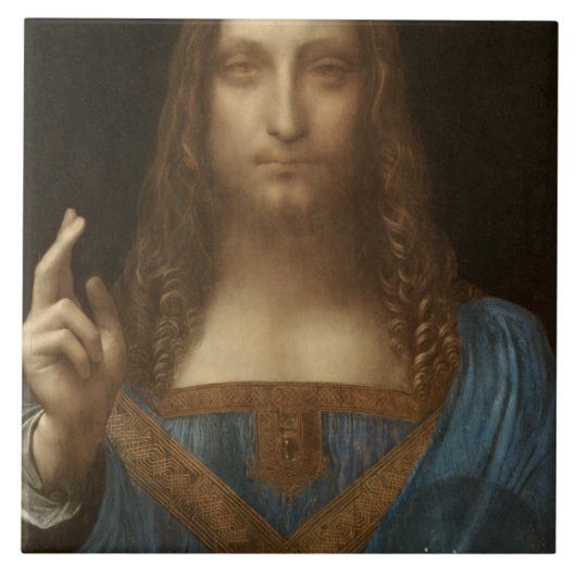 Carreau Salvator Mundi (Sauveur du Monde) (da Vinci) (Devant)
