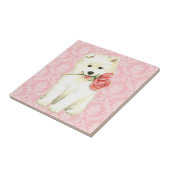 Carreau Samoyed rose de Valentine (Côté)