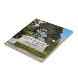 Carreau Samurai Kamakura Gongoro Kagemasa Kabuki Statue