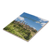 Carreau San Gimignano Toscane Italie Panorama Souvenir (Côté)