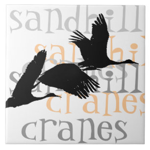 Carreau Sandhill tend le cou la tuile