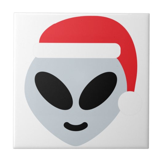 Carreau santa claus alien emoji (Devant)