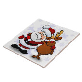 CARREAU SANTA CLAUS ET RUDOLPH (Côté)