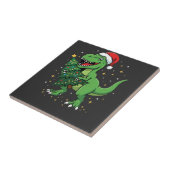 Carreau Santa Dinosaur Santa T Rex Noël (Côté)