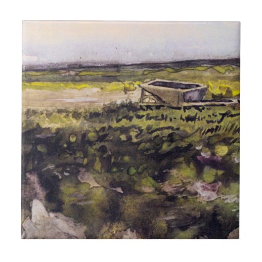 Carreau Santé avec brouette par Vincent van Gogh (Devant)