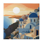 CARREAU SANTORINI GRÈCE N° 1 (Devant)