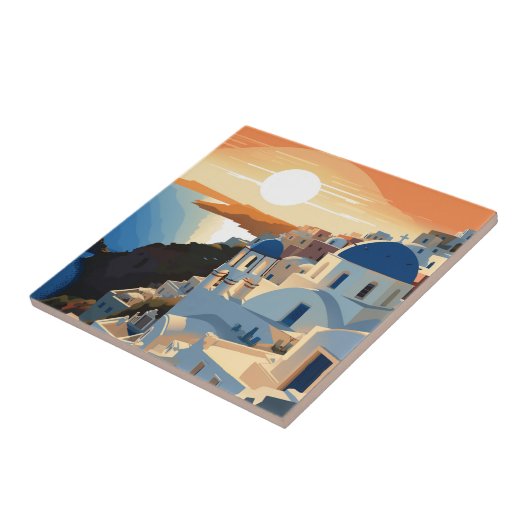 CARREAU SANTORINI GRÈCE N° 1 (Côté)