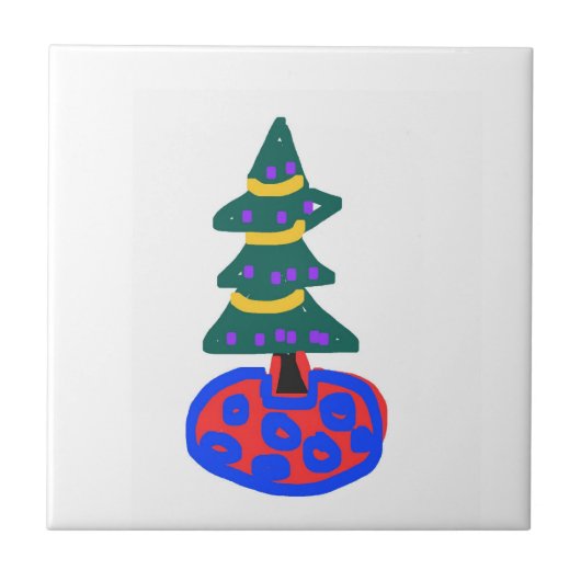 Carreau Sapin de Noël drôle (Devant)