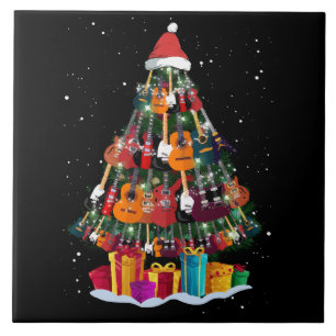 Carreau Sapin de Noël drôle en guitare