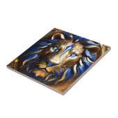 Carreau Sapphire Lion Bleu Et Or, (Côté)