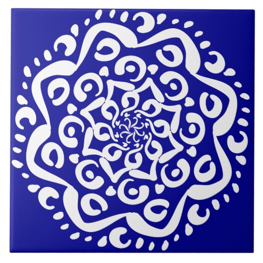 Carreau Sapphire Mandala (Devant)