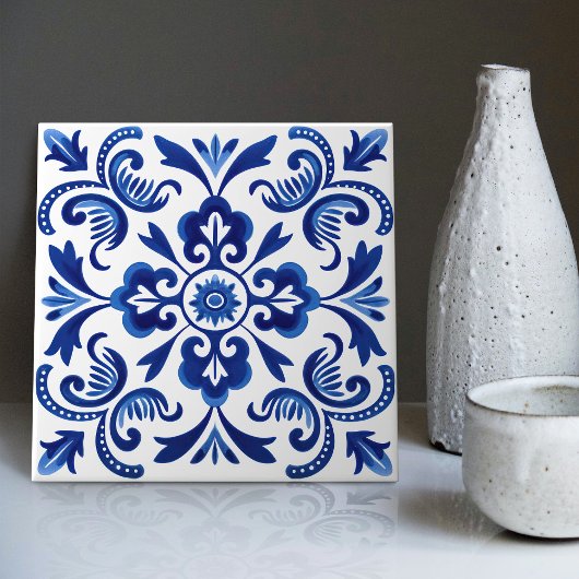 Carreau Sapphire Talavera Lisbonne Motif de design céramiq