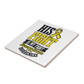 Carreau Sarcoma Cancer Chemise Sa Lutte Mon Combat (Côté)