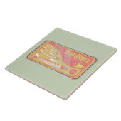 Carreau Sardines en style poster rétro (Côté)