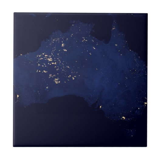 Carreau Satellite Les Lumières Nocturnes De L'Australie. (Devant)