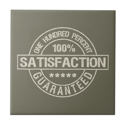 Carreau SATISFACTION Tuile GARANTIE (Devant)