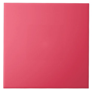 Carreau Saumon de néon personnalisé Hot Coral Pink