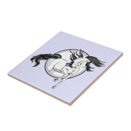 Carreau Sauter ~ Cheval et papillon (Côté)