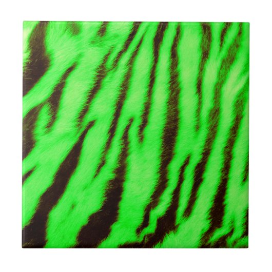 Carreau Sauvage & Vibrant Tiger Vert Stripes (Devant)