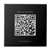 Carreau Scan for the Menu Stylish QR Code Ceramic Tile (Devant)