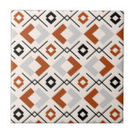 Carreau Scandinave brûlé orange gris et beige géométrique<br><div class="desc">Motif géométrique gris orange brun et beige</div>