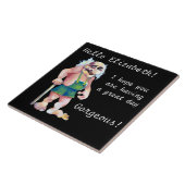 Carreau Scandinave drôle à l'air amoureux Troll (Côté)