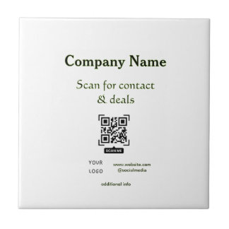 Carreau scanner le QR pour le nom de l'entreprise du site