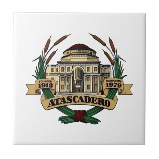 Carreau Sceau d'Atascadero, Californie (Devant)