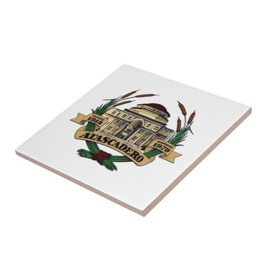 Carreau Sceau d'Atascadero, Californie (Côté)