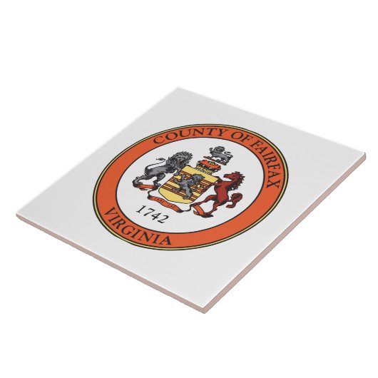 Carreau Sceau du comté de Fairfax, Virginie (Côté)