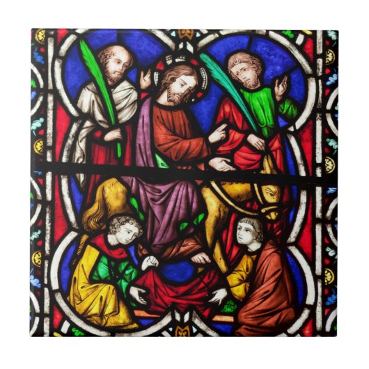 Carreau Scène biblique multicolore (Devant)