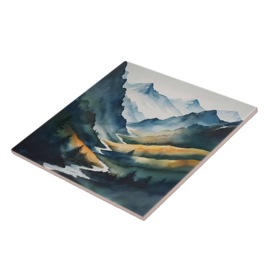 Carreau Scène Blue Tan Mountain (Côté)