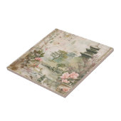 Carreau Scène de jardin de fleurs de cerisier (3) (Côté)