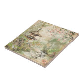 Carreau Scène de jardin de fleurs de cerisier (4) (Côté)