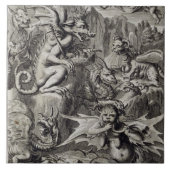 Carreau Scène de l'enfer, illustration de partie Cha du (Devant)