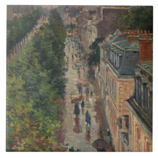 Carreau Scène de rue à Paris, France (par Maximilien Luce) (Devant)