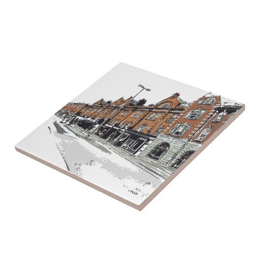 Carreau Scène de rue de Londres (Côté)