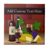 Carreau Scène De Table De Fromage De Vin (Devant)