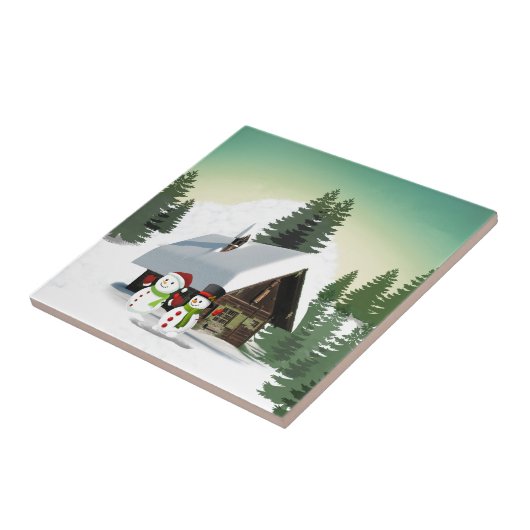 Carreau Scène des neiges de Noël (Côté)