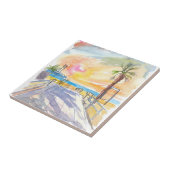 Carreau Scène italienne de la plage Adria (Côté)