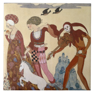 Carreau Scène médiévale par Georges Barbier