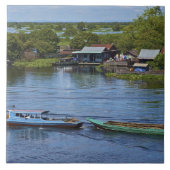 Carreau Scène rurale, lac Tonle Sap, Siem Reap, Angkor, (Devant)